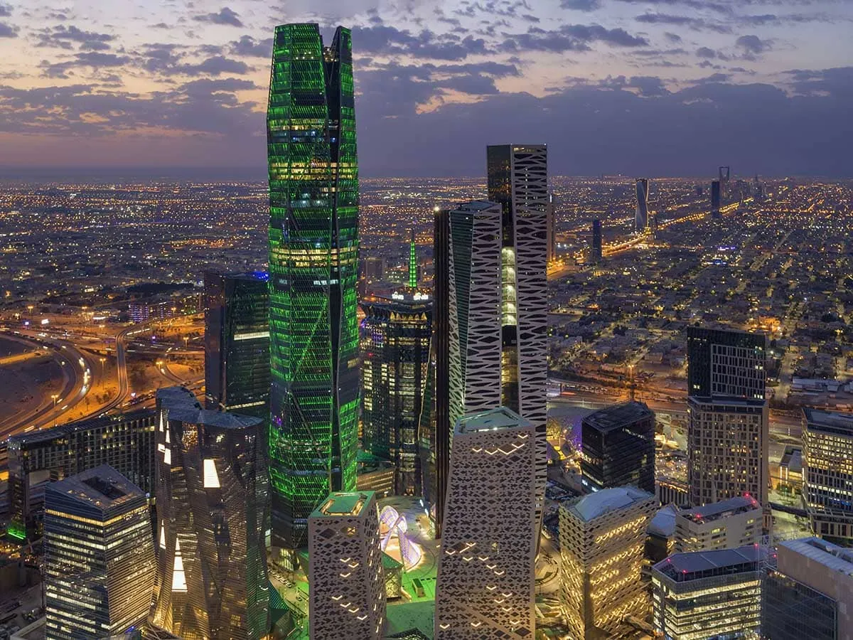 View of King Abdullah Financial District near Elite Stay Riyadh furnished luxury apartments