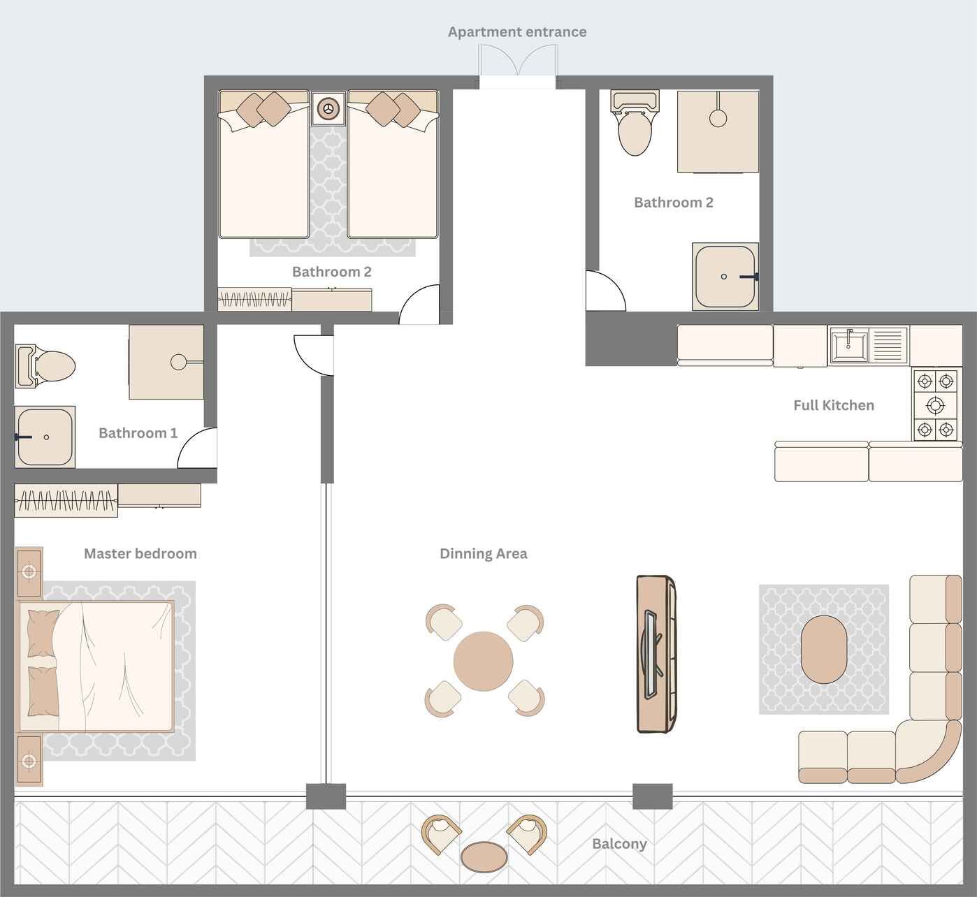 Floor plan of Petite Elegance
